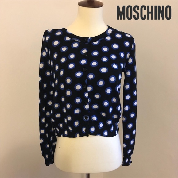Moschino Sweaters - Authentic MOSCHINO Polka Dot Thin Cardigan